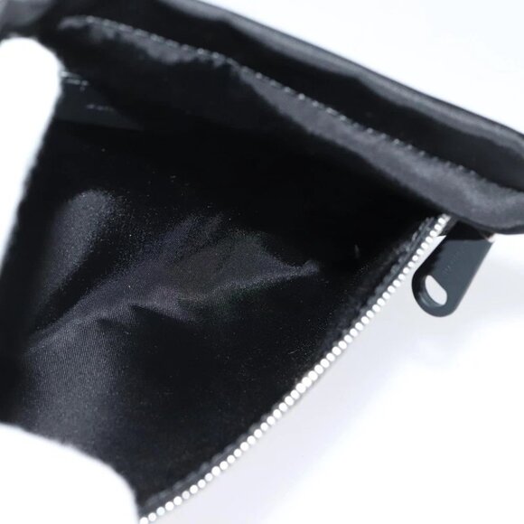 BURBERRY Pouch Nylon Black Silver Auth 118845 - Picture 10 of 16